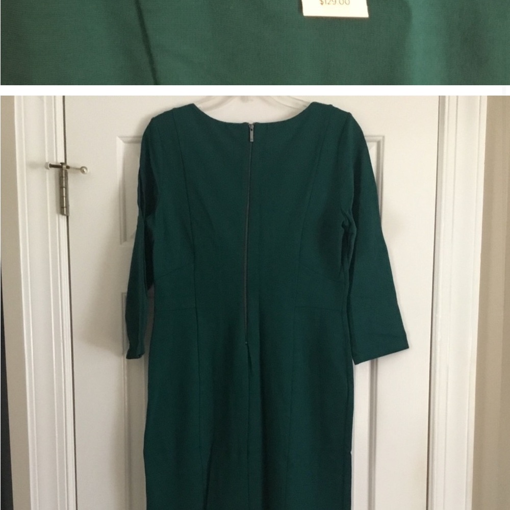 NWT $129 TALBOTS green ponte sheath dress 12P